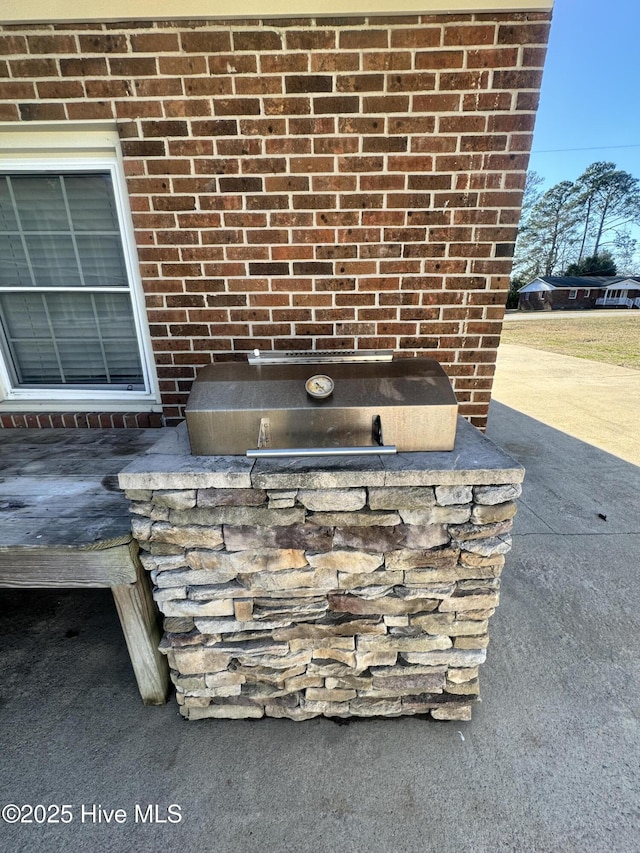 exterior details with brick siding