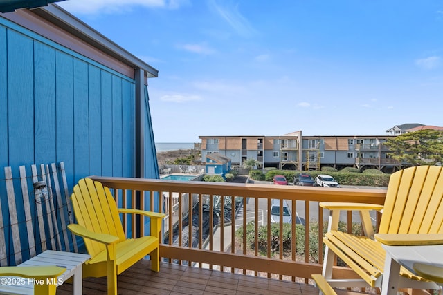 balcony with a residential view