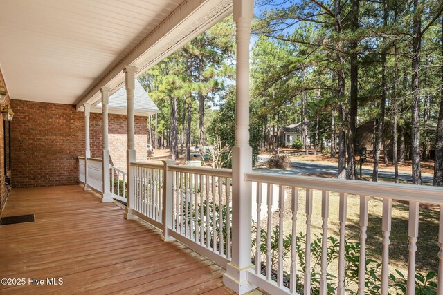 10 Lodge Pole Ln, Pinehurst, NC 28374 - view of wooden porch