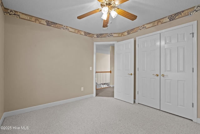10 Lodge Pole Ln, Pinehurst, NC 28374 - unfurnished bedroom featuring baseboards, a closet, a ceiling fan, and carpet