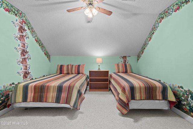 10 Lodge Pole Ln, Pinehurst, NC 28374 - carpeted bedroom featuring a textured ceiling and a ceiling fan