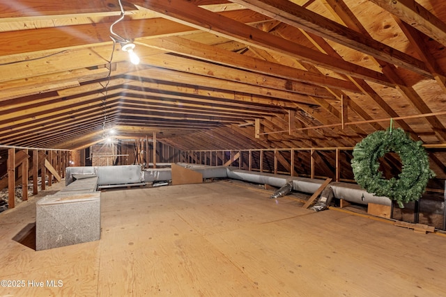 view of attic