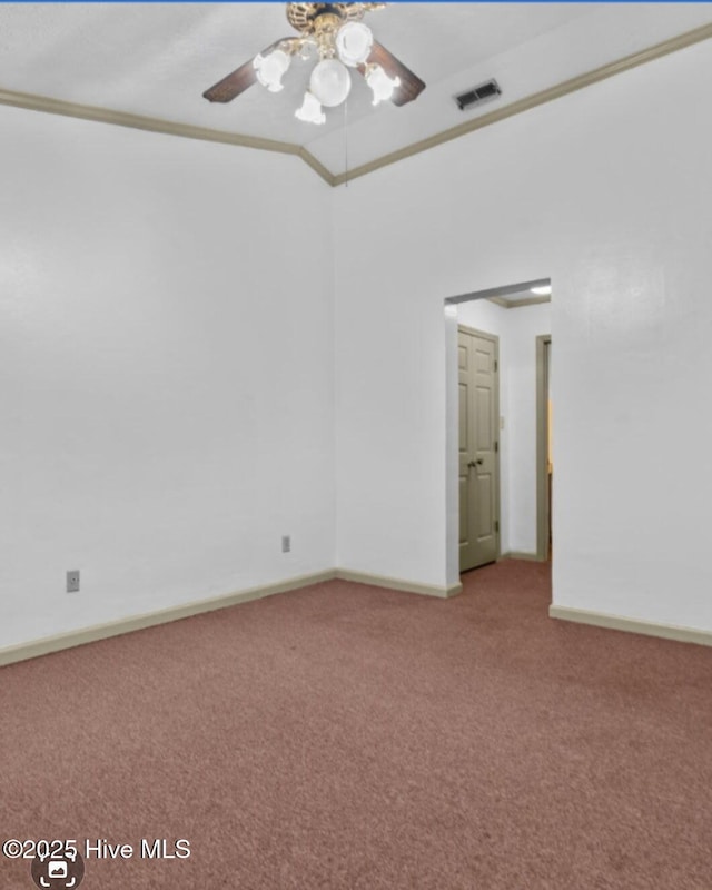 5200 Pineview Rd, Lumberton, NC 28360 - empty room featuring ceiling fan, carpet flooring, and baseboards