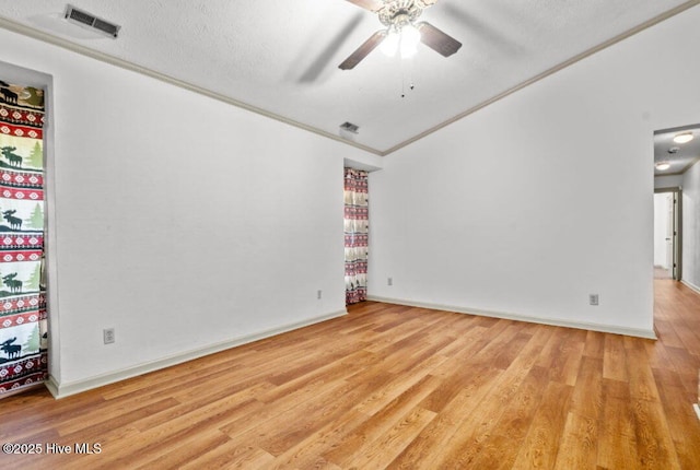 5200 Pineview Rd, Lumberton, NC 28360 - unfurnished room featuring ceiling fan, wood finished floors, baseboards, and crown molding