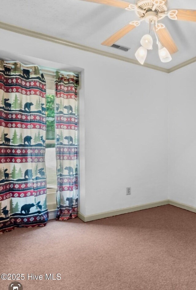 5200 Pineview Rd, Lumberton, NC 28360 - carpeted empty room featuring ornamental molding and baseboards