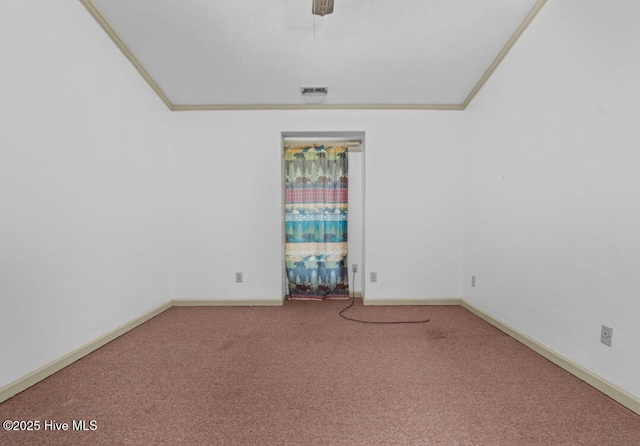 5200 Pineview Rd, Lumberton, NC 28360 - carpeted spare room with baseboards and crown molding