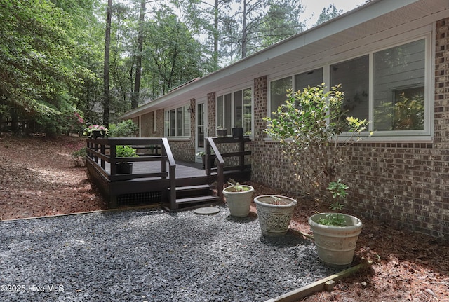 exterior space with a deck