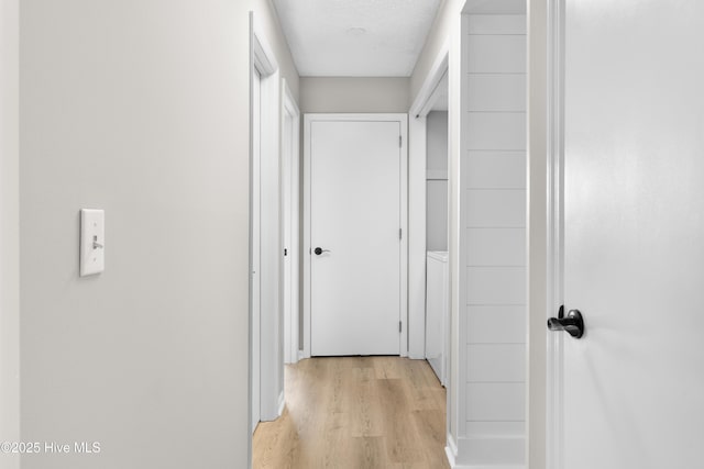 hall featuring light wood finished floors