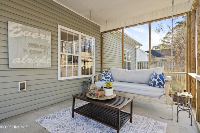 view of sunroom