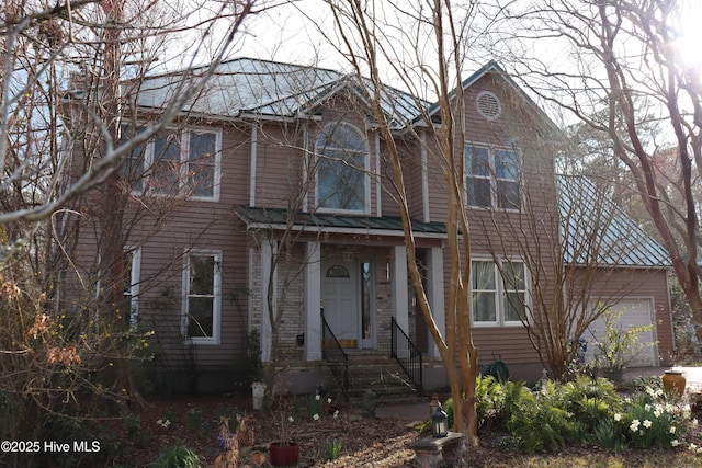 view of front facade featuring an attached garage