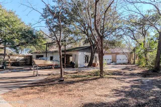 view of single story home