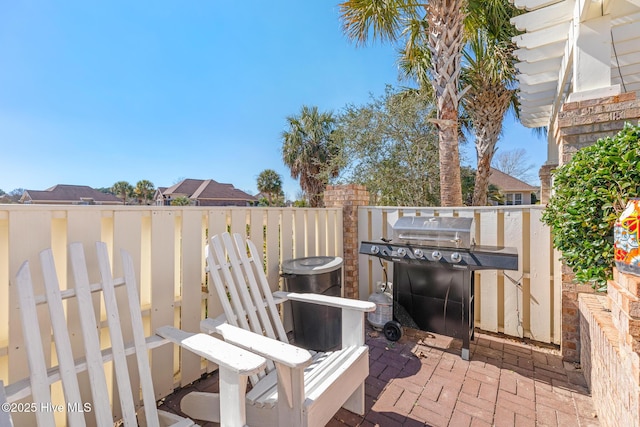 view of patio / terrace with fence