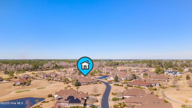 bird's eye view with a residential view