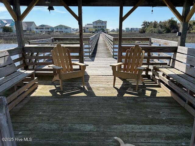 view of dock area