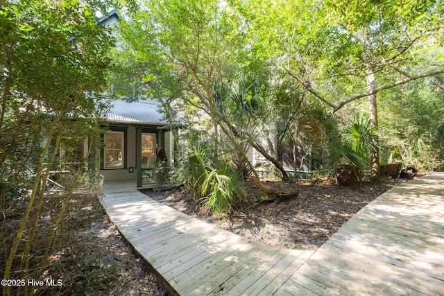 view of front of house with metal roof