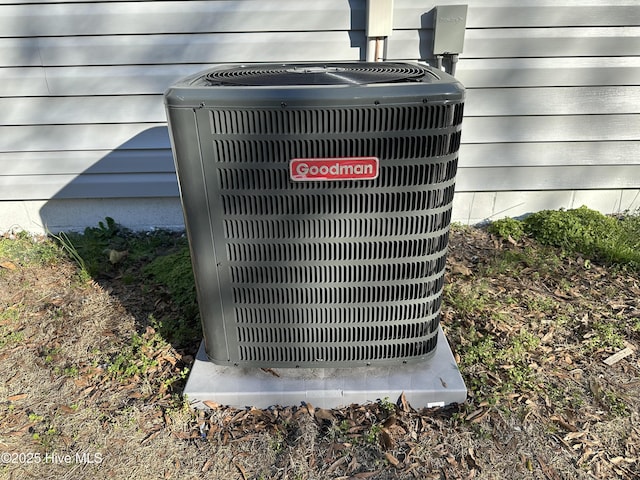 exterior details featuring central AC unit