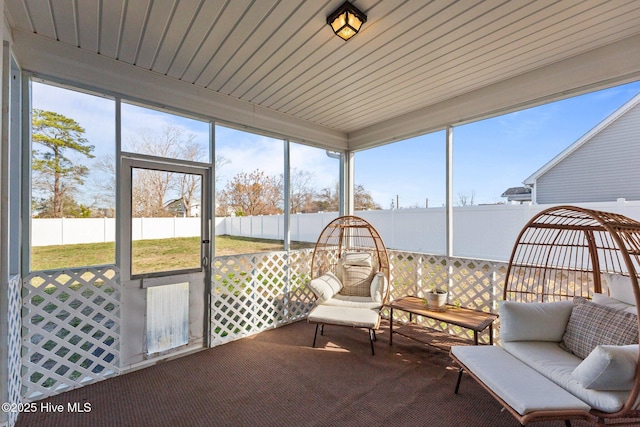 view of sunroom