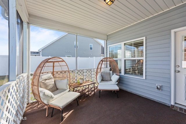 view of sunroom