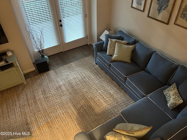 living room featuring wood finished floors