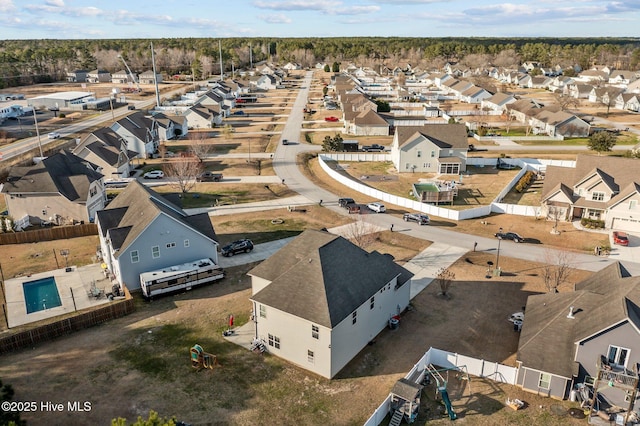 drone / aerial view featuring a residential view