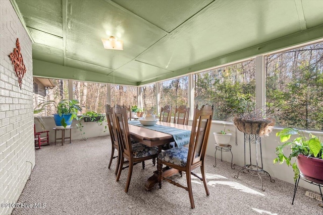 view of sunroom / solarium