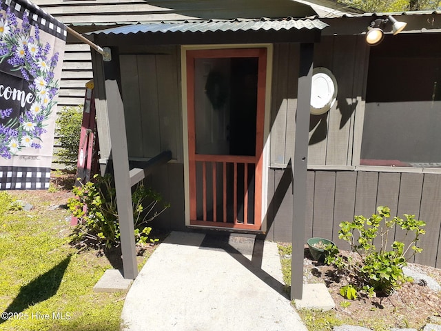 view of doorway to property