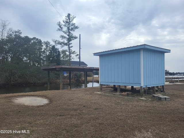 1741 Snake Island Rd, Belhaven, NC 27810 - view of outbuilding featuring a water view