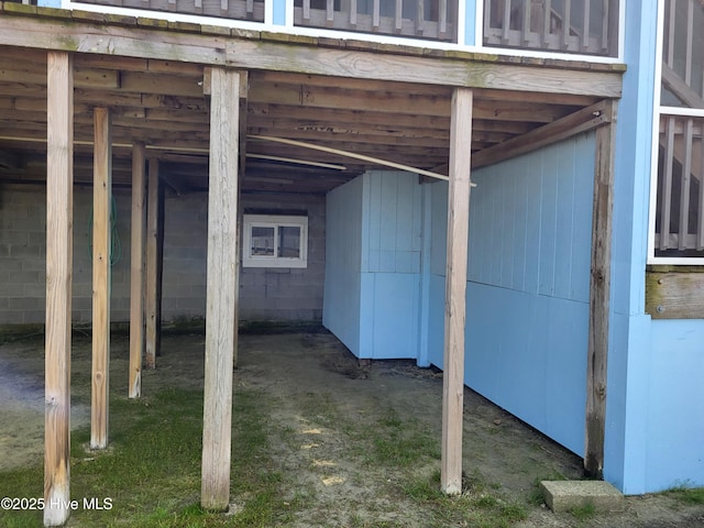 1741 Snake Island Rd, Belhaven, NC 27810 - below grade area featuring concrete block wall
