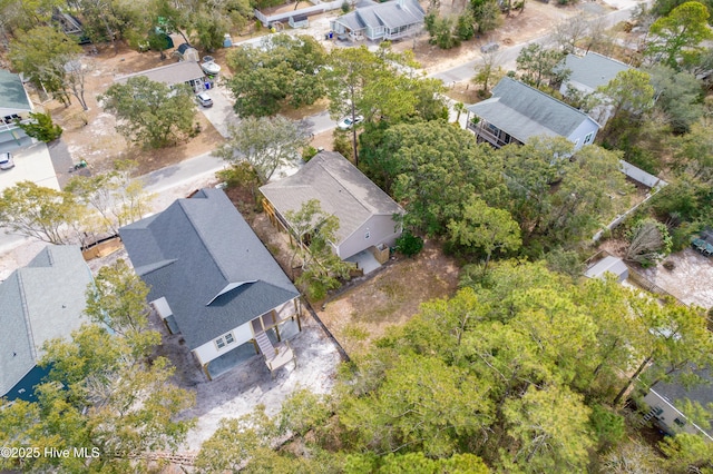 aerial view featuring a residential view