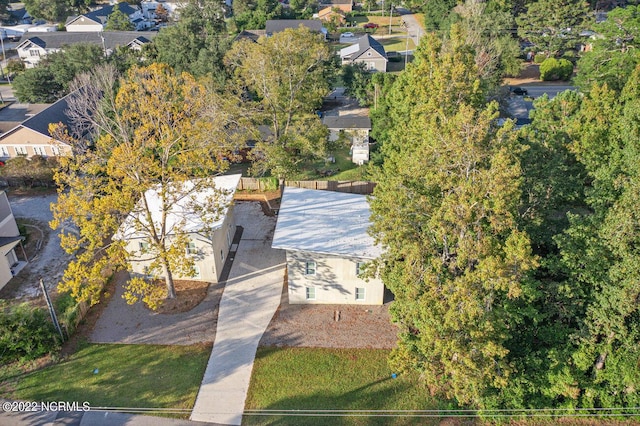 drone / aerial view with a residential view