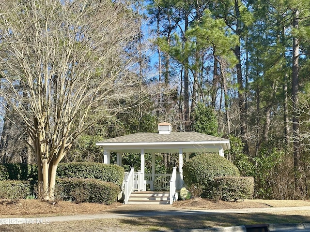 view of home's community with a gazebo