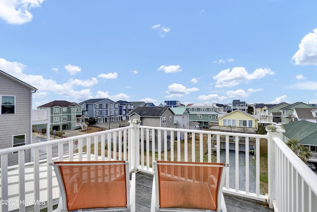 balcony with a residential view