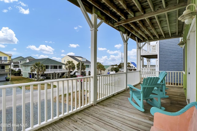 deck featuring a residential view