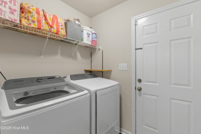 4000 W T Whitehead Dr, Jacksonville, NC 28546 - washroom with separate washer and dryer and baseboards