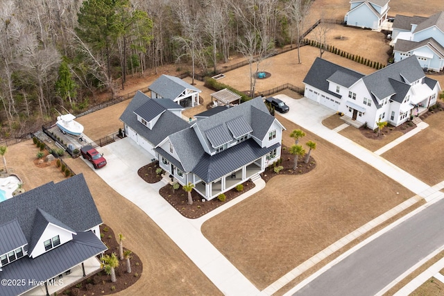 birds eye view of property featuring a residential view