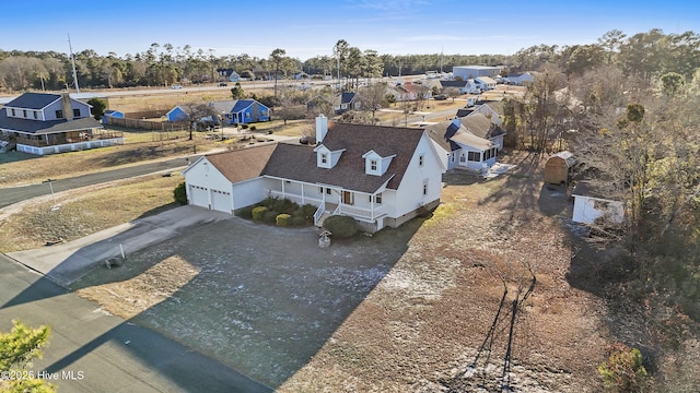 aerial view featuring a residential view