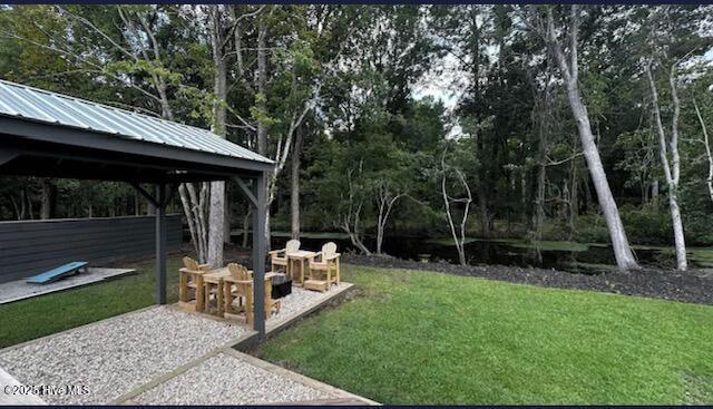 view of yard featuring a gazebo