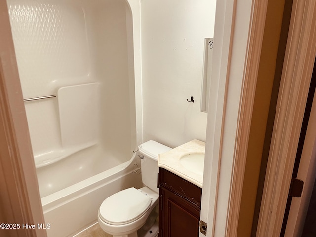 full bath with toilet and vanity