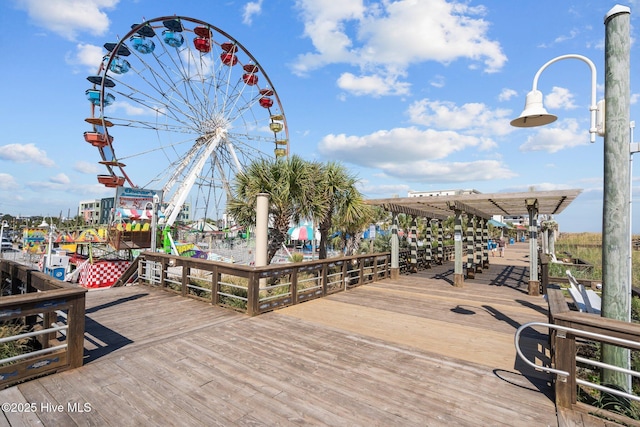 view of dock area