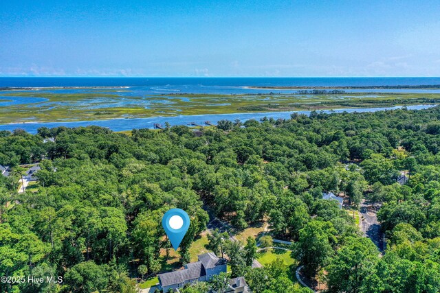 9118 E Lake Rd, Calabash, NC 28467 - bird's eye view of a large body of water and a forest
