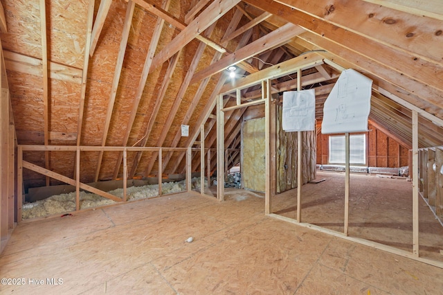 view of attic