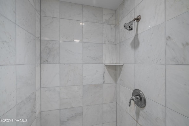 room details with a tile shower