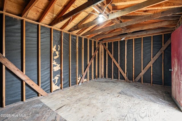 miscellaneous room with vaulted ceiling