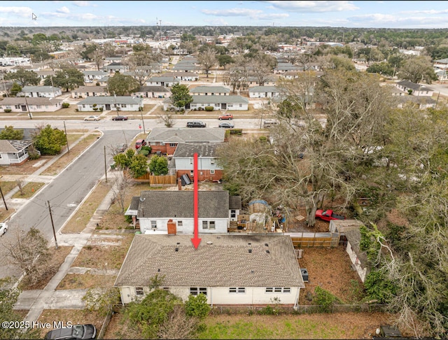 birds eye view of property featuring a residential view