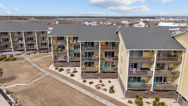 view of building exterior featuring a residential view