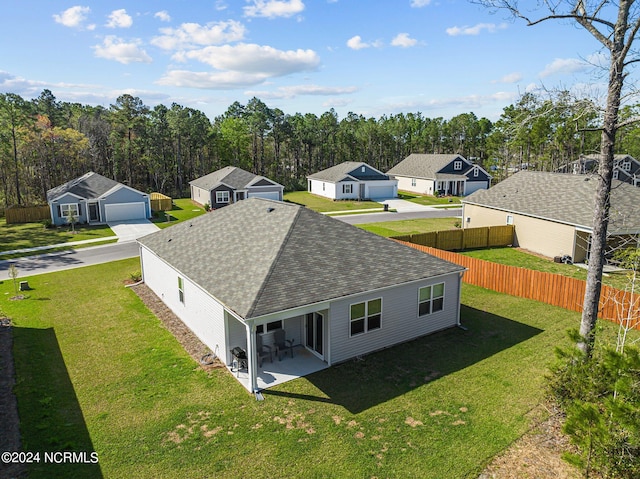 drone / aerial view featuring a residential view