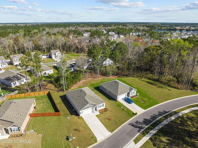 bird's eye view featuring a residential view