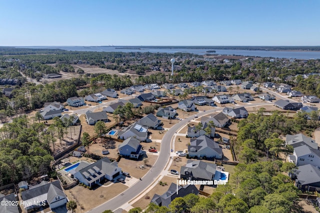 aerial view featuring a residential view