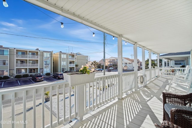 deck featuring a residential view