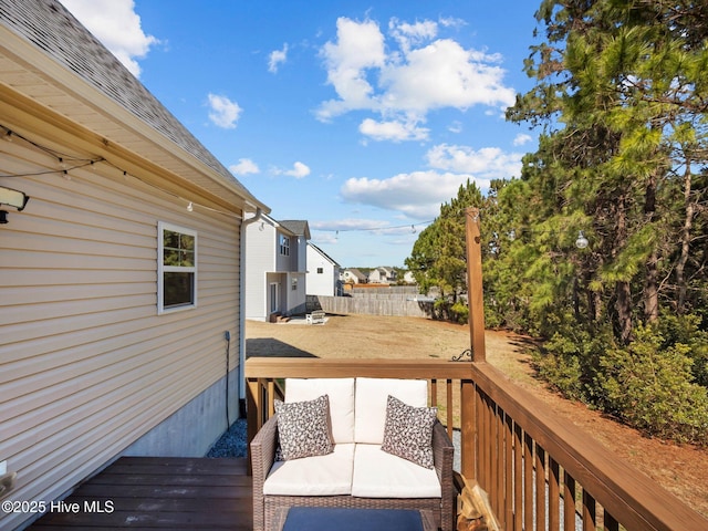 wooden deck with fence